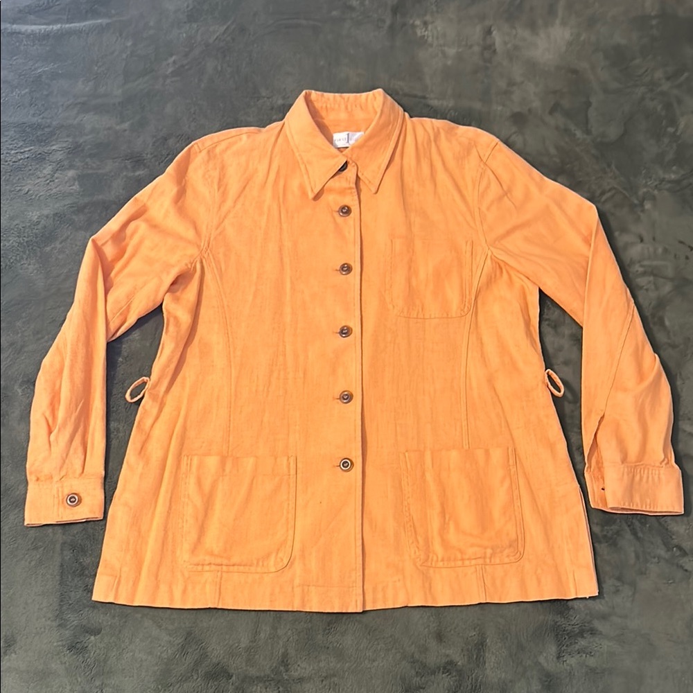 Orange Liz Claiborne First Issue Button Up